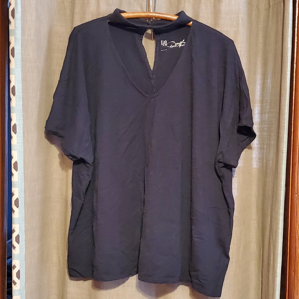 Diane Gilman Choker Blouse Size 3X.